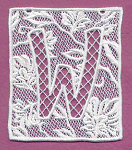 Bunting Letter W (Lace)
