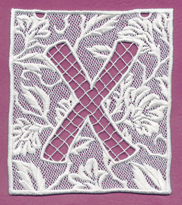 Bunting Letter X (Lace)
