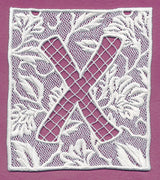 Bunting Letter X (Lace)