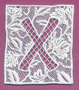 Bunting Letter X (Lace)