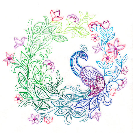 Fantastical Peacock Wreath (Vintage)