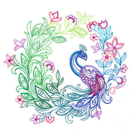 Fantastical Peacock Wreath (Vintage)