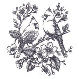 Antique Elegance Cardinal Etching