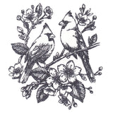 Antique Elegance Cardinal Etching