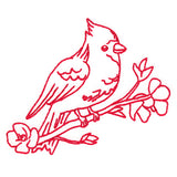 Birds & Blooms Cardinal (Redwork)