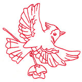 Birds & Blooms Blue Jay (Redwork)