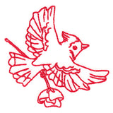 Birds & Blooms Blue Jay (Redwork)