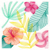 Tropical Leaves & Flowers Square