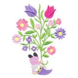 Playful Garden Gnome with Blooms