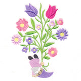 Playful Garden Gnome with Blooms