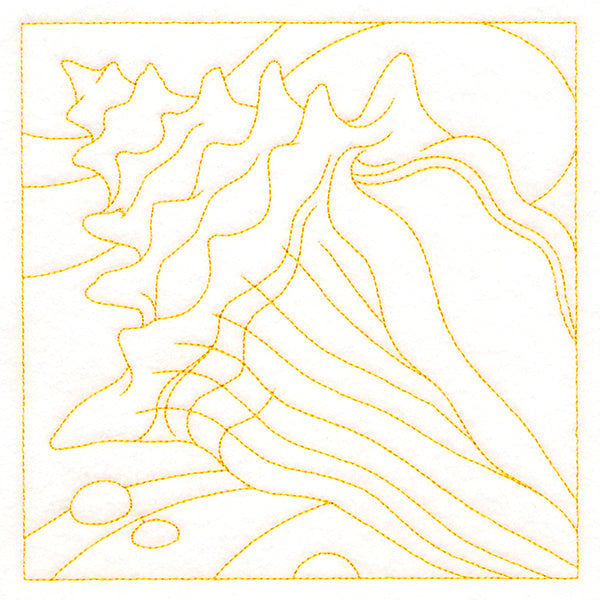 Ocean Treasures Quilting - Conch Shell (Double Run)