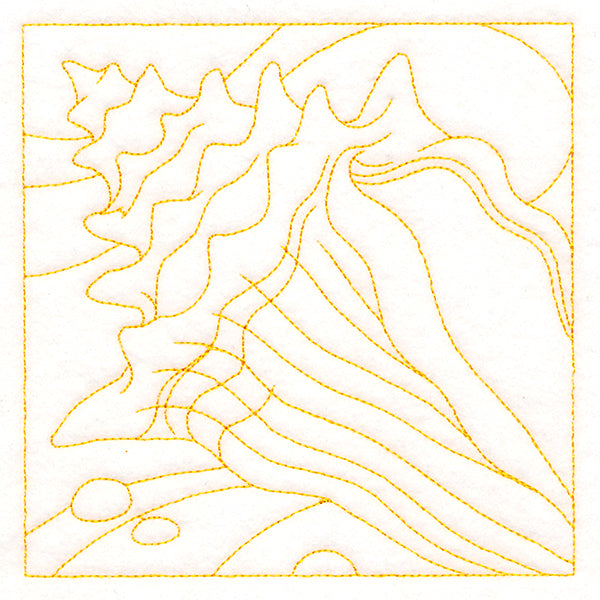 Ocean Treasures Quilting - Conch Shell (Double Run)