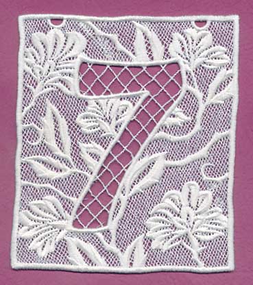 Bunting Number 7 (Lace)