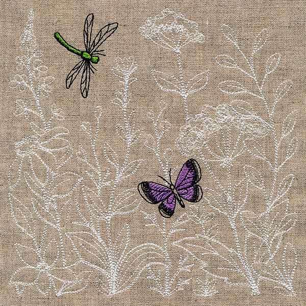 Delicate Botanical Gems Square