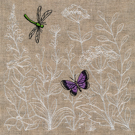 Delicate Botanical Gems Square