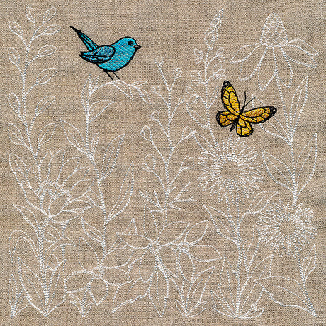 Whimsical Botanical Gems Square