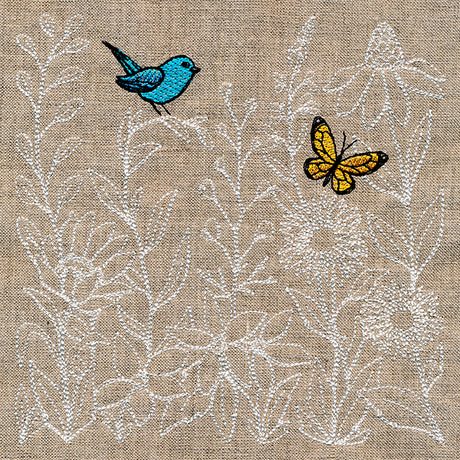 Whimsical Botanical Gems Square