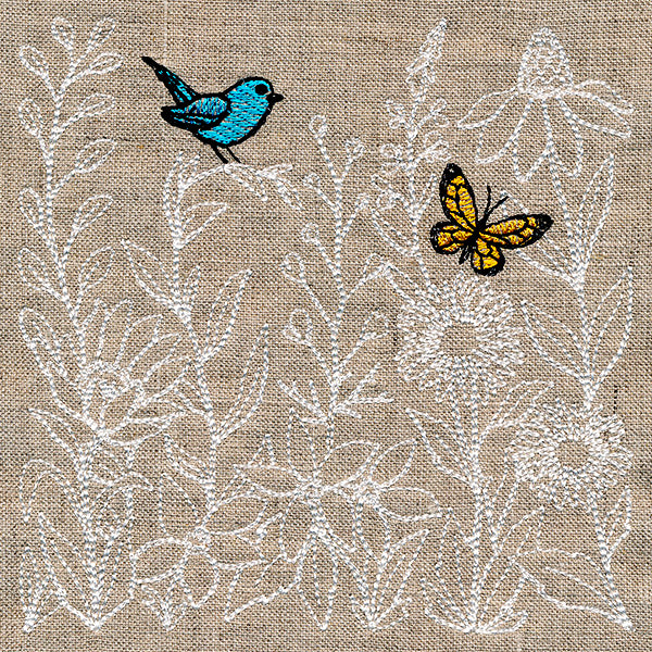 Whimsical Botanical Gems Square