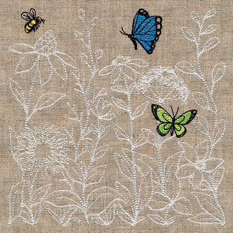 Charming Botanical Gems Square