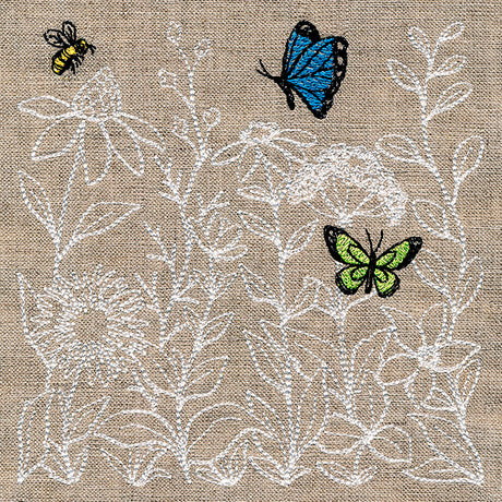 Charming Botanical Gems Square