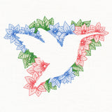 Blooming Hummingbird Silhouette