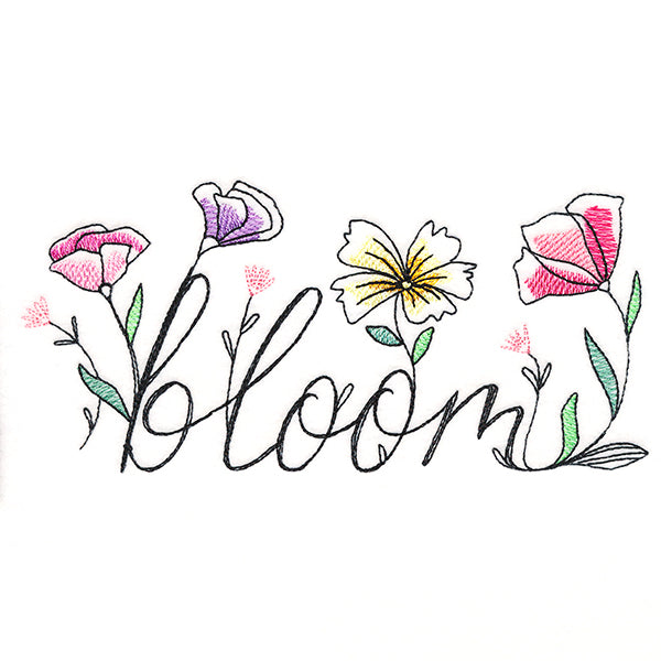 Flourishing Words - Bloom – Embroidery Library