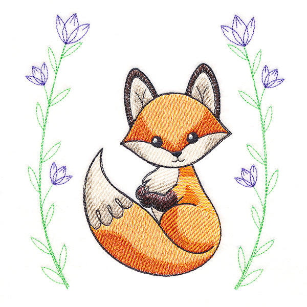 Sweet & Delicate Fox with Laurel