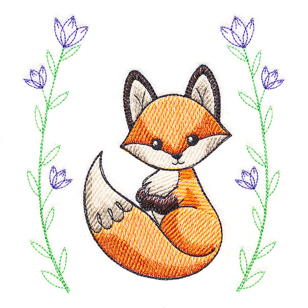 Sweet & Delicate Fox with Laurel