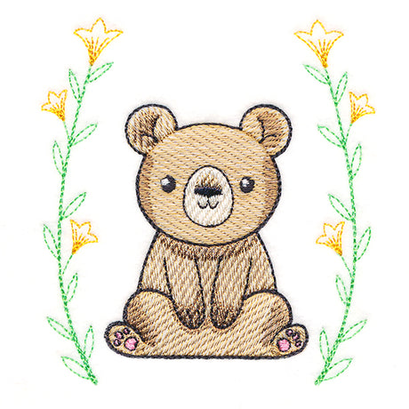 Sweet & Delicate Bear with Laurel