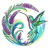 Lavender Blooms Hummingbird