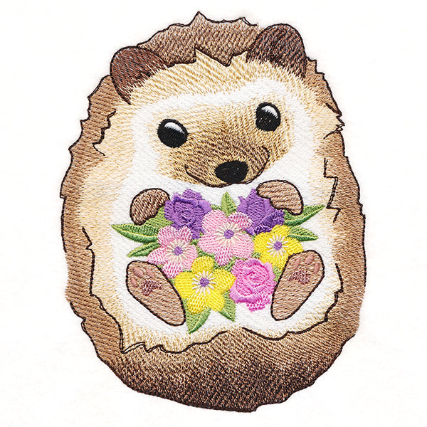 Sweet Hedgehog with Blooms
