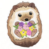 Sweet Hedgehog with Blooms