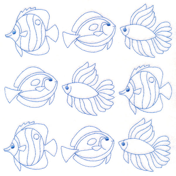 Fish in Paradise Quilting (Double Run)