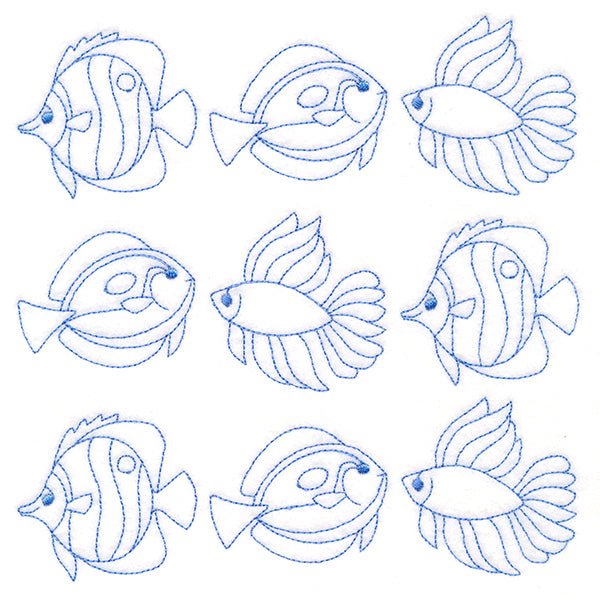 Fish in Paradise Quilting (Double Run)