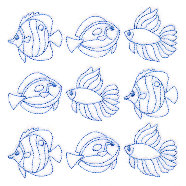 Fish in Paradise Quilting (Double Run)