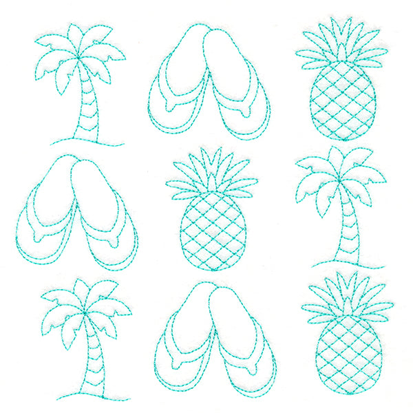 Tropical Treasures in Paradise Quilting (Double Run)