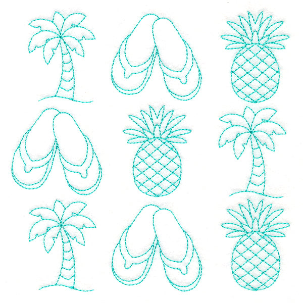 Tropical Treasures in Paradise Quilting (Double Run)