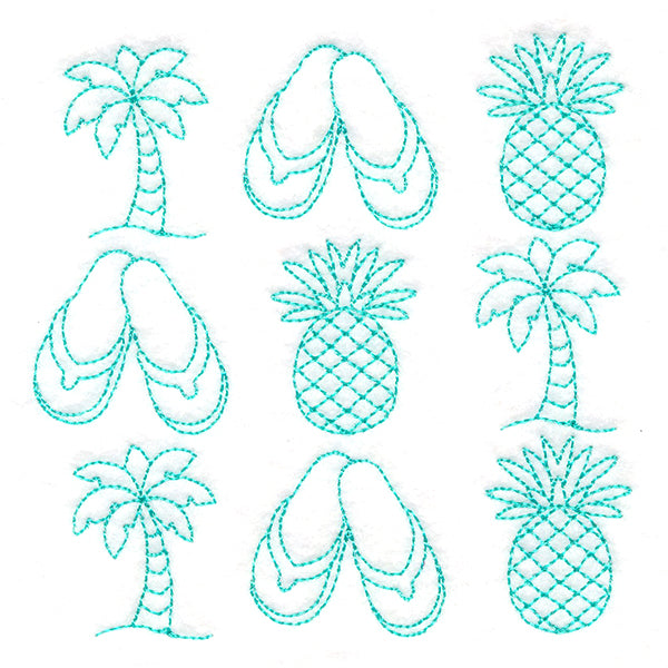 Tropical Treasures in Paradise Quilting (Double Run)