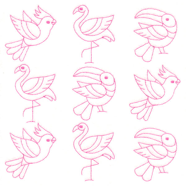 Birds in Paradise Quilting (Double Run)