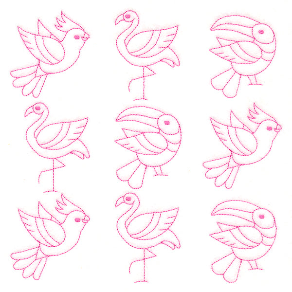 Birds in Paradise Quilting (Double Run)