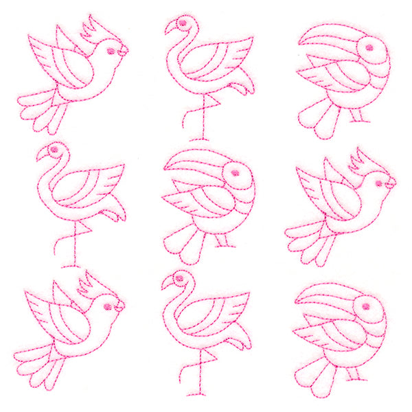 Birds in Paradise Quilting (Double Run)