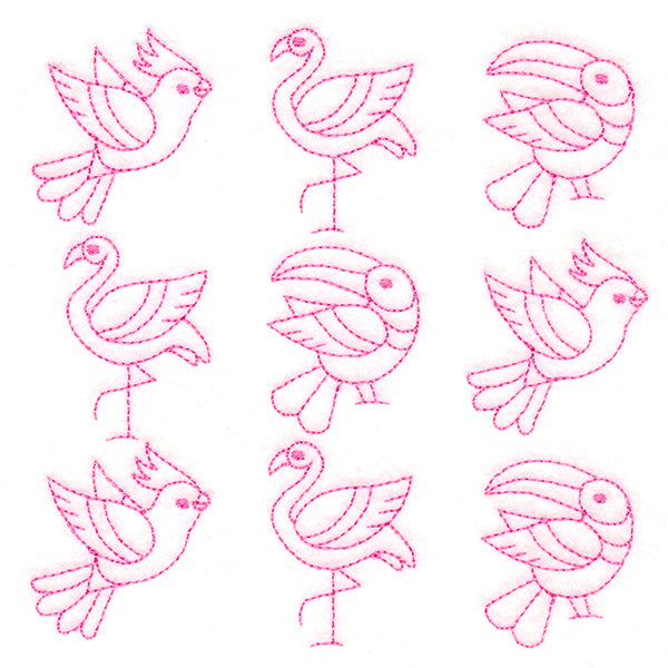 Birds in Paradise Quilting (Double Run)