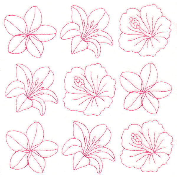 Flowers in Paradise Quilting (Double Run)
