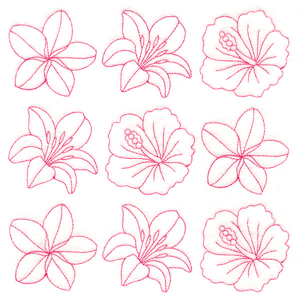 Flowers in Paradise Quilting (Double Run)