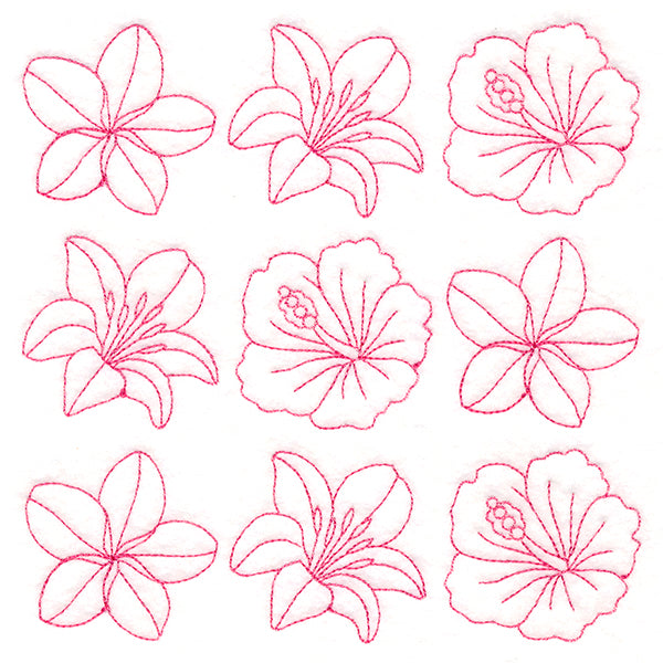 Flowers in Paradise Quilting (Double Run)