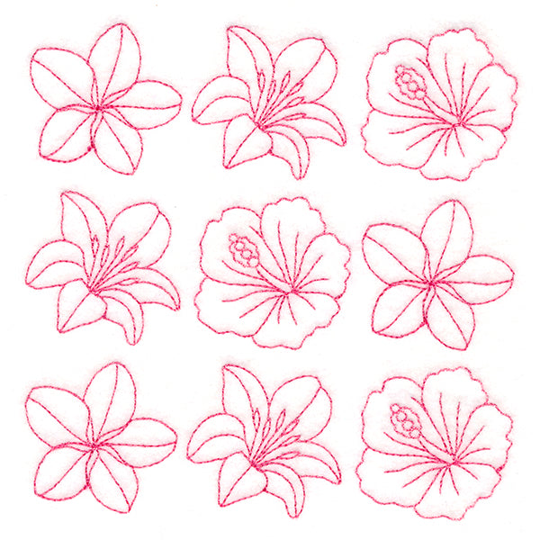 Flowers in Paradise Quilting (Double Run)