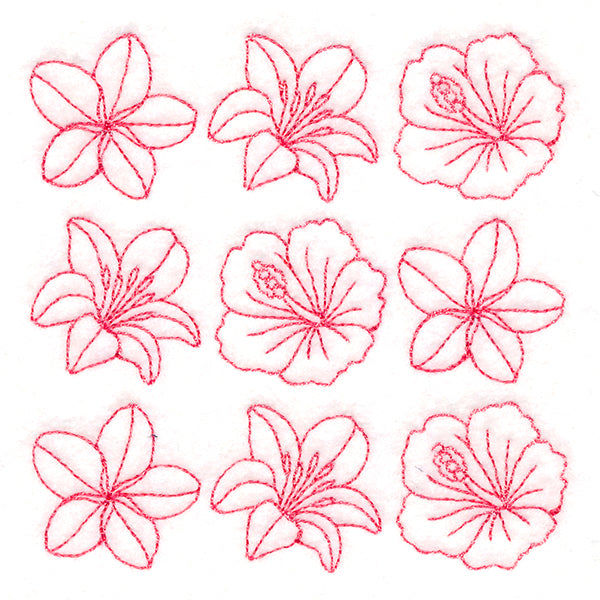 Flowers in Paradise Quilting (Double Run)