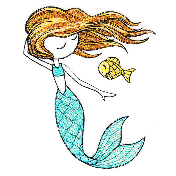 Summer Breeze Mermaid with Fish