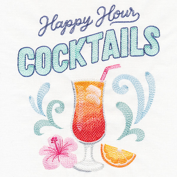 Happy Hour Cocktails Market Sign