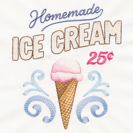 Homemade Ice Cream Market Sign